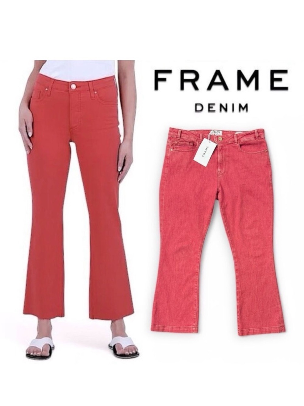 NWT Frame Denim Le Crop Mini Boot Jeans